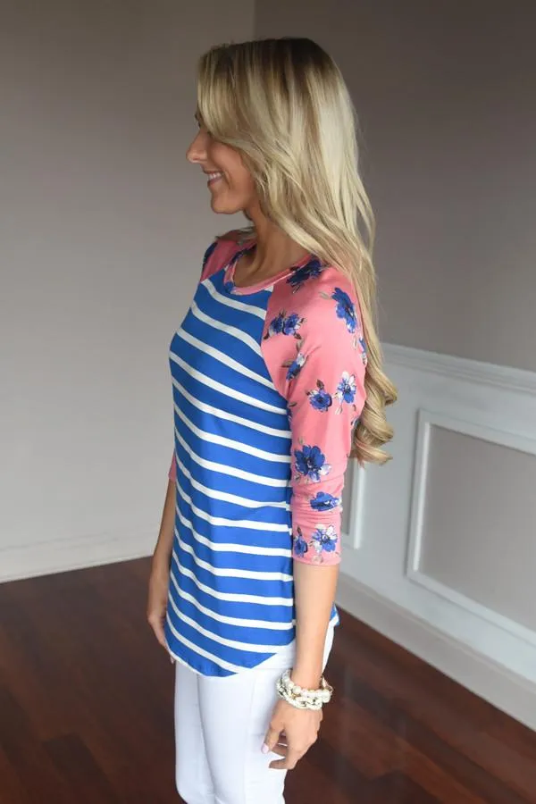 Sugar & Spice Top ~ Blue