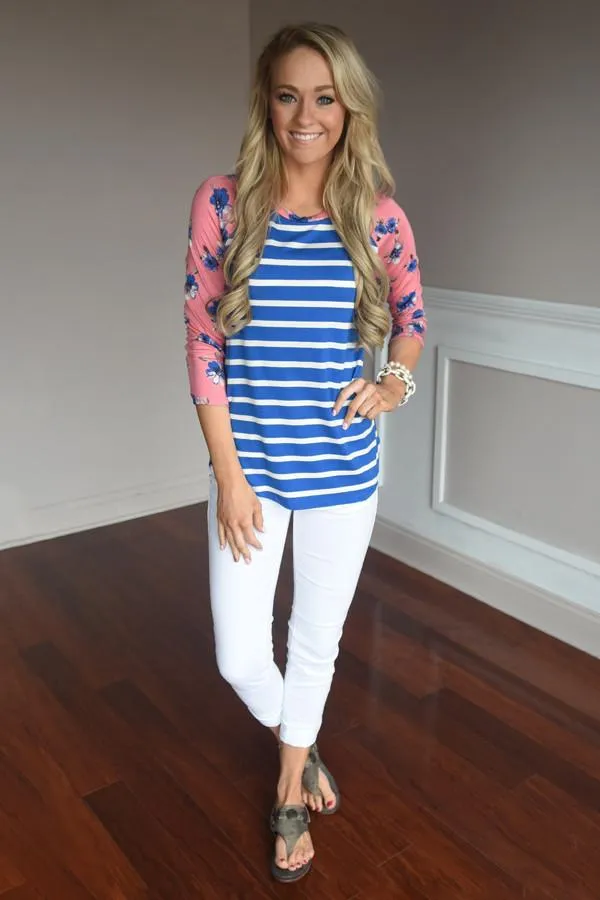 Sugar & Spice Top ~ Blue