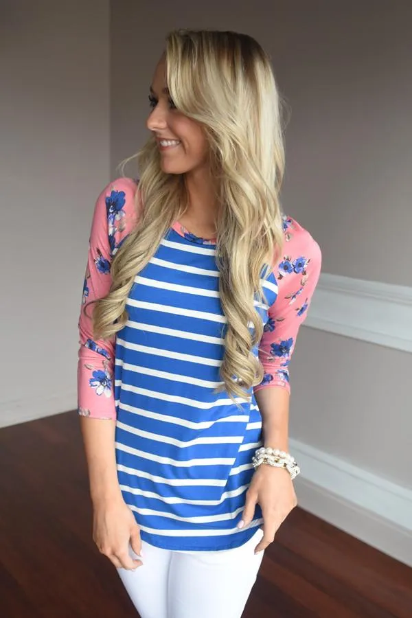 Sugar & Spice Top ~ Blue