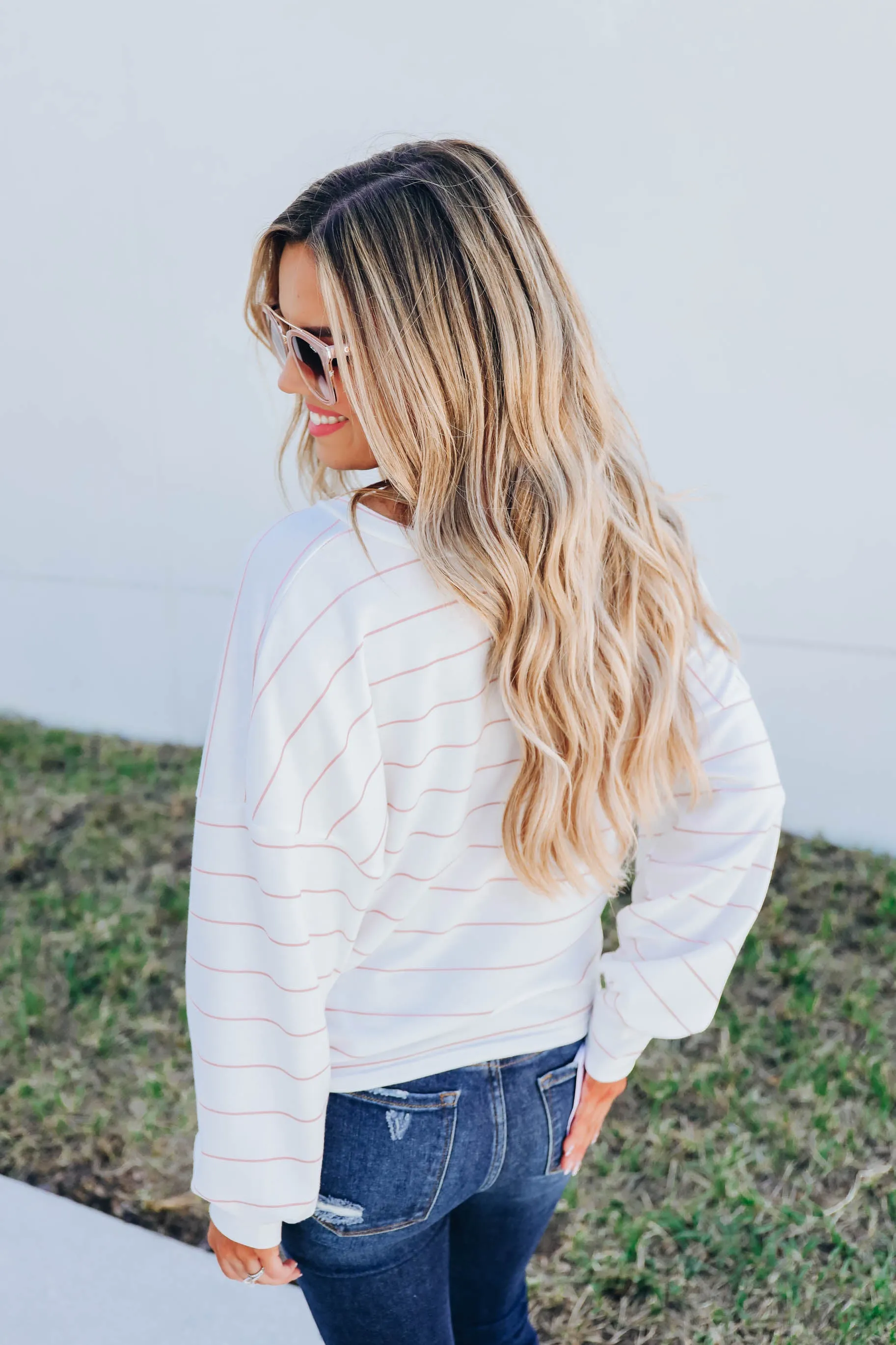 Sylvia Spiral Knot Striped Top