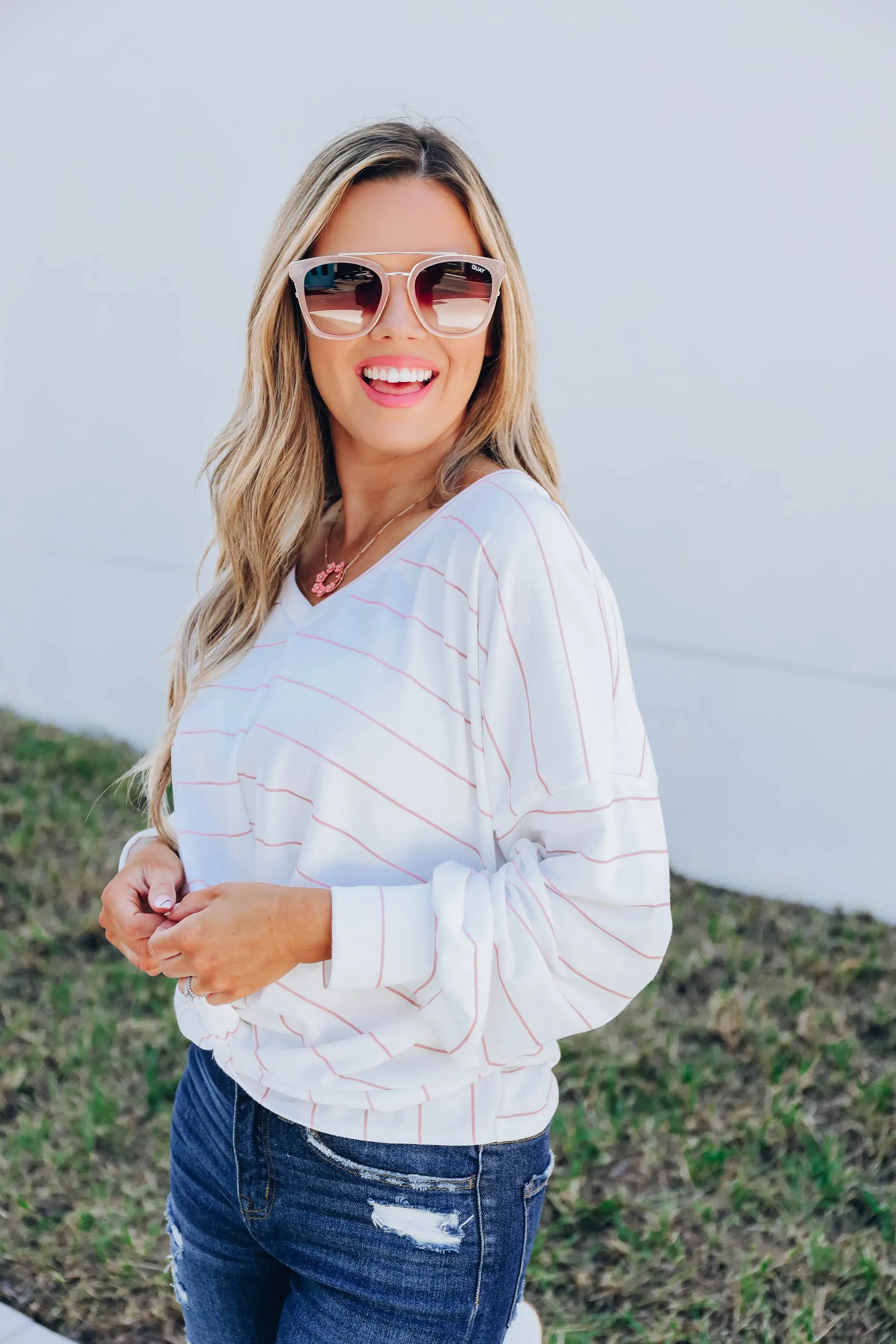 Sylvia Spiral Knot Striped Top