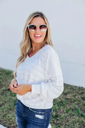 Sylvia Spiral Knot Striped Top