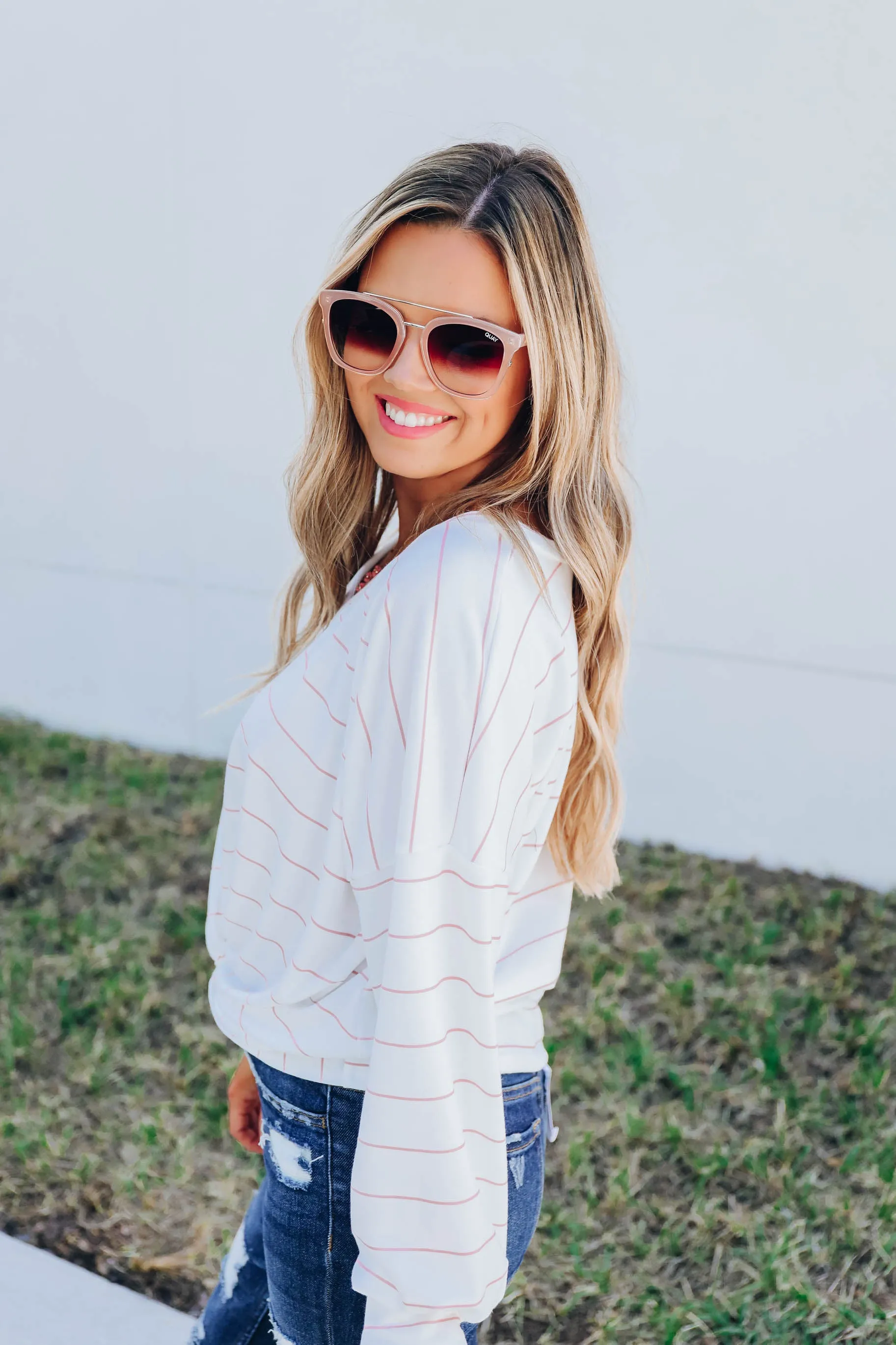 Sylvia Spiral Knot Striped Top