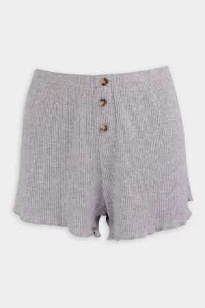 Textured Basic Short in Heather Grey