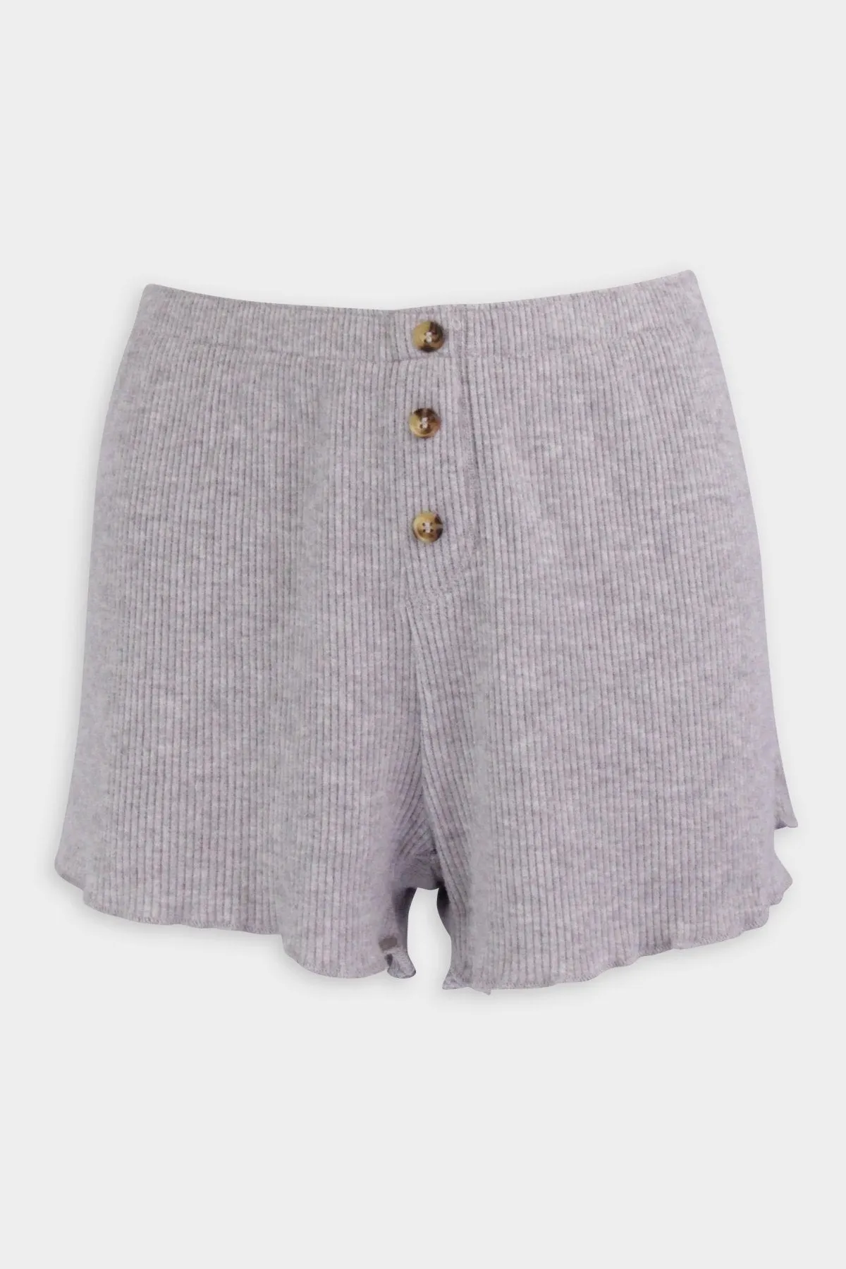 Textured Basic Short in Heather Grey