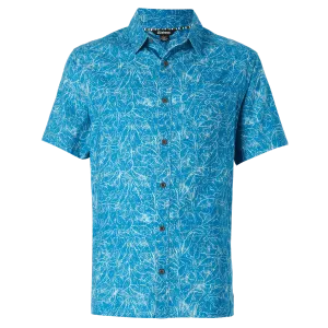 Tharu Voyage Short Sleeve Shirt - Lapis Blue Botanical