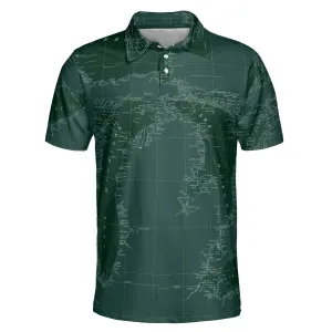 The Great Lakes Green and White Polo Shirt