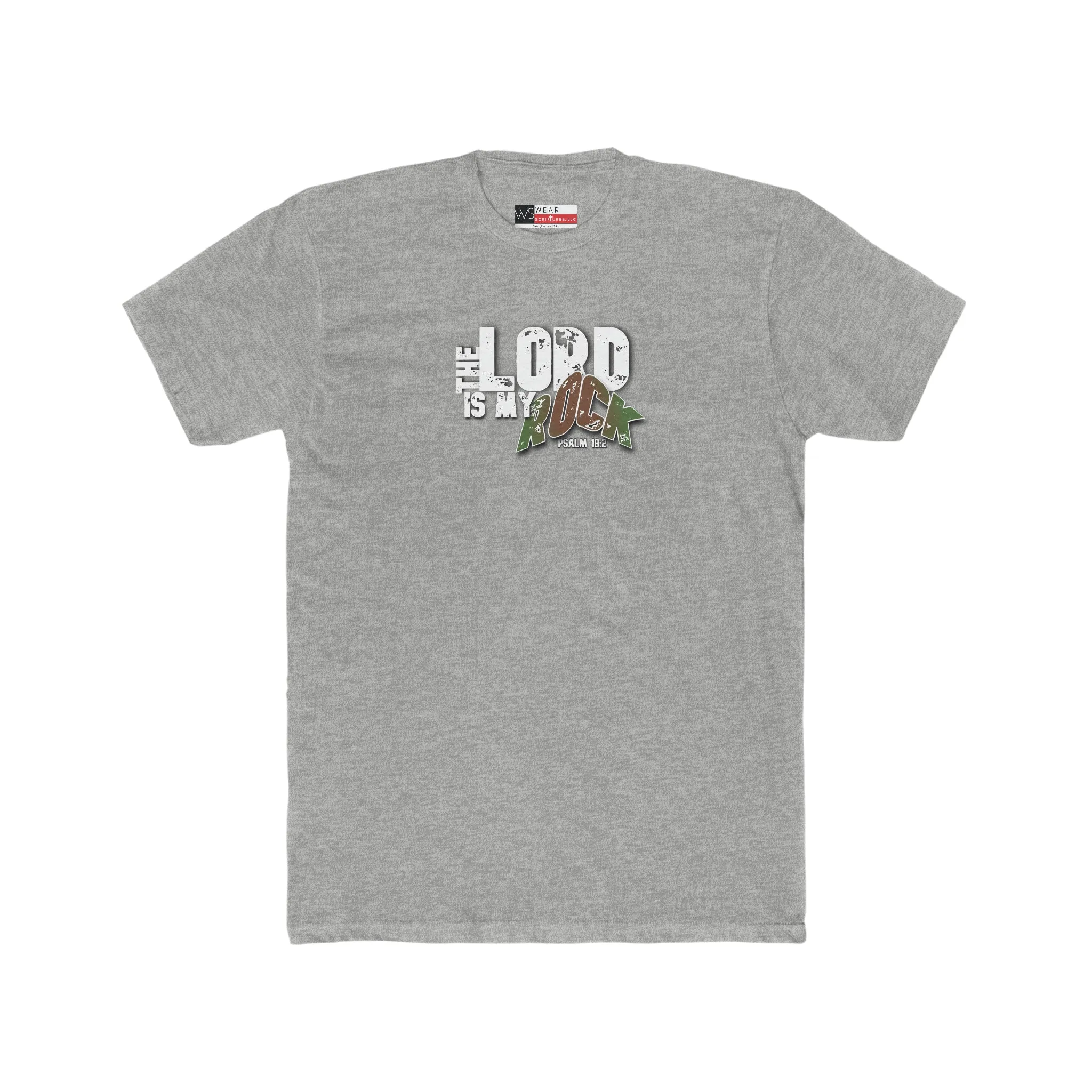 The Lord is My Rock Men's Cotton Crew Tee