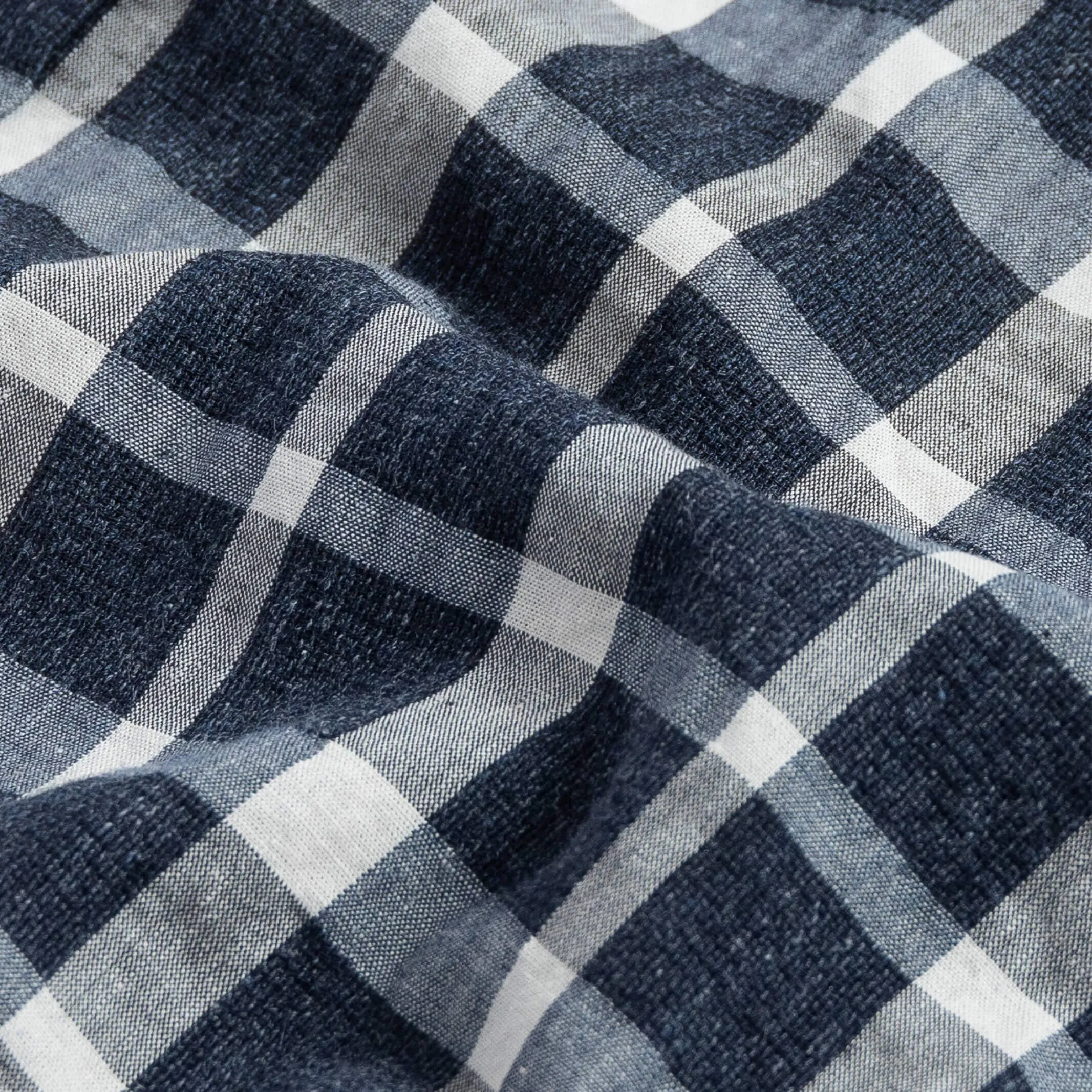 The Navy Allen Cotton Linen Custom Shirt