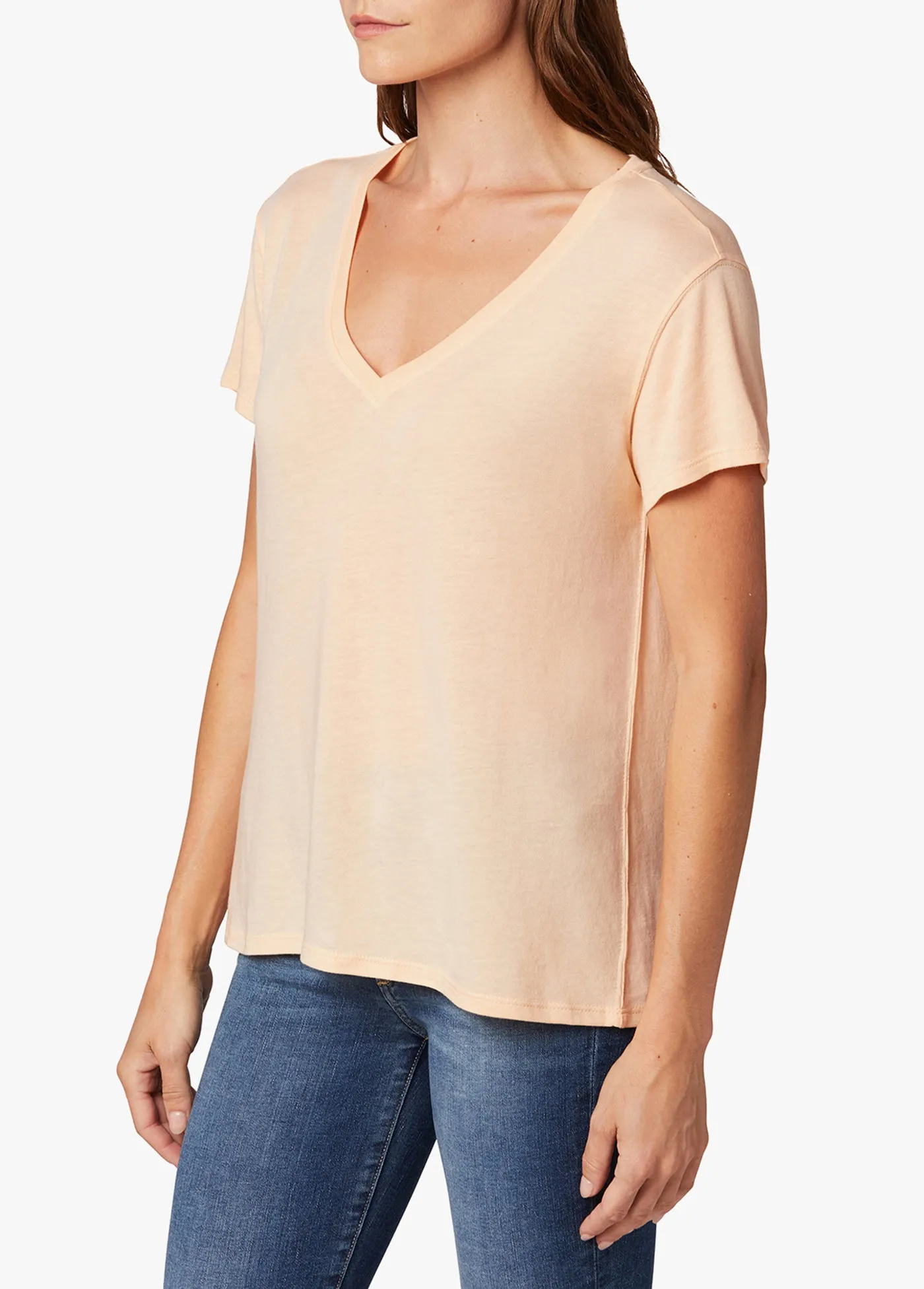 THE RAINE DEEP V-NECK TEE