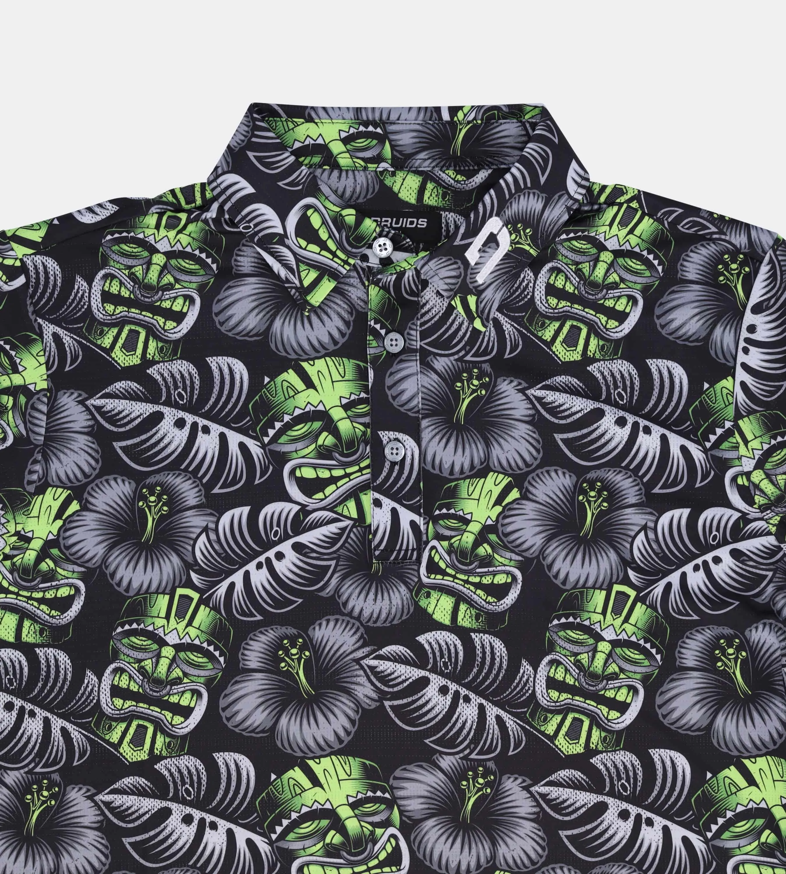 TIKI POLO - BLACK / LIME