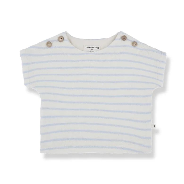 TOMASO knit s.sleeve t-shirt - misty-blue