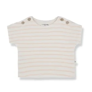 TOMASO knit s.sleeve t-shirt - nude/pink