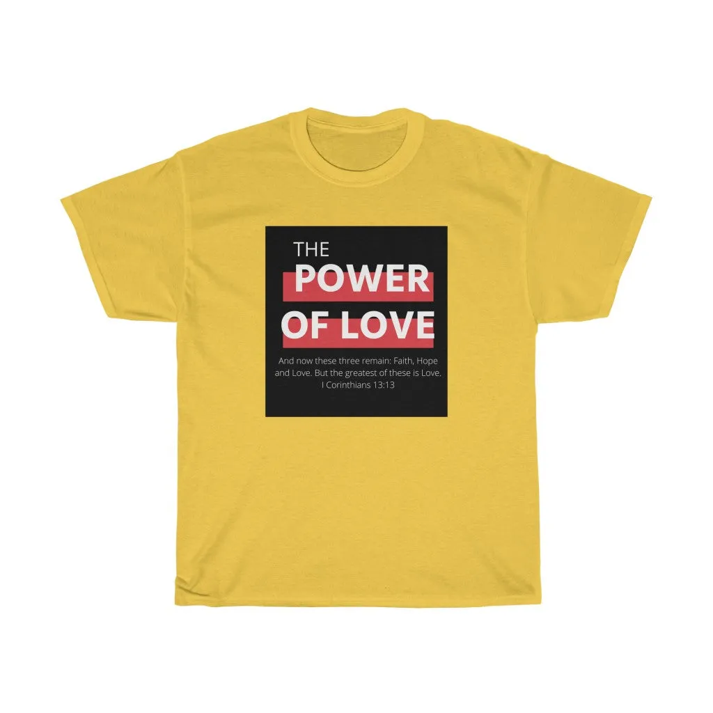 Unisex Heavy Cotton Tee (Black Love Rocks Original Design - Power of Love)