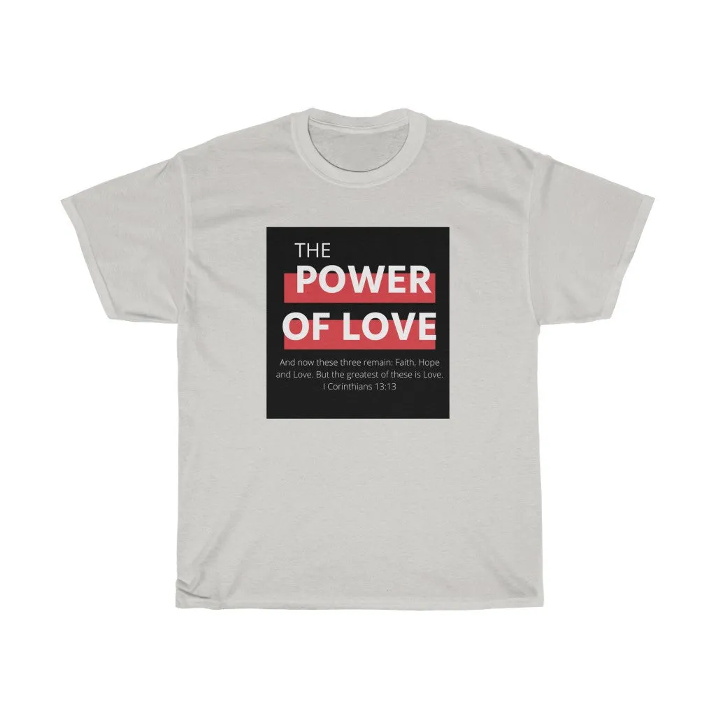 Unisex Heavy Cotton Tee (Black Love Rocks Original Design - Power of Love)