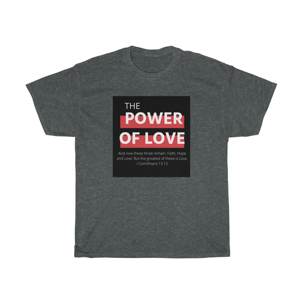 Unisex Heavy Cotton Tee (Black Love Rocks Original Design - Power of Love)
