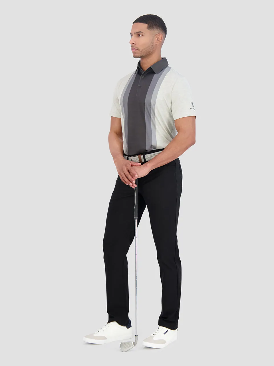 Vertical Stripes Polo - Black