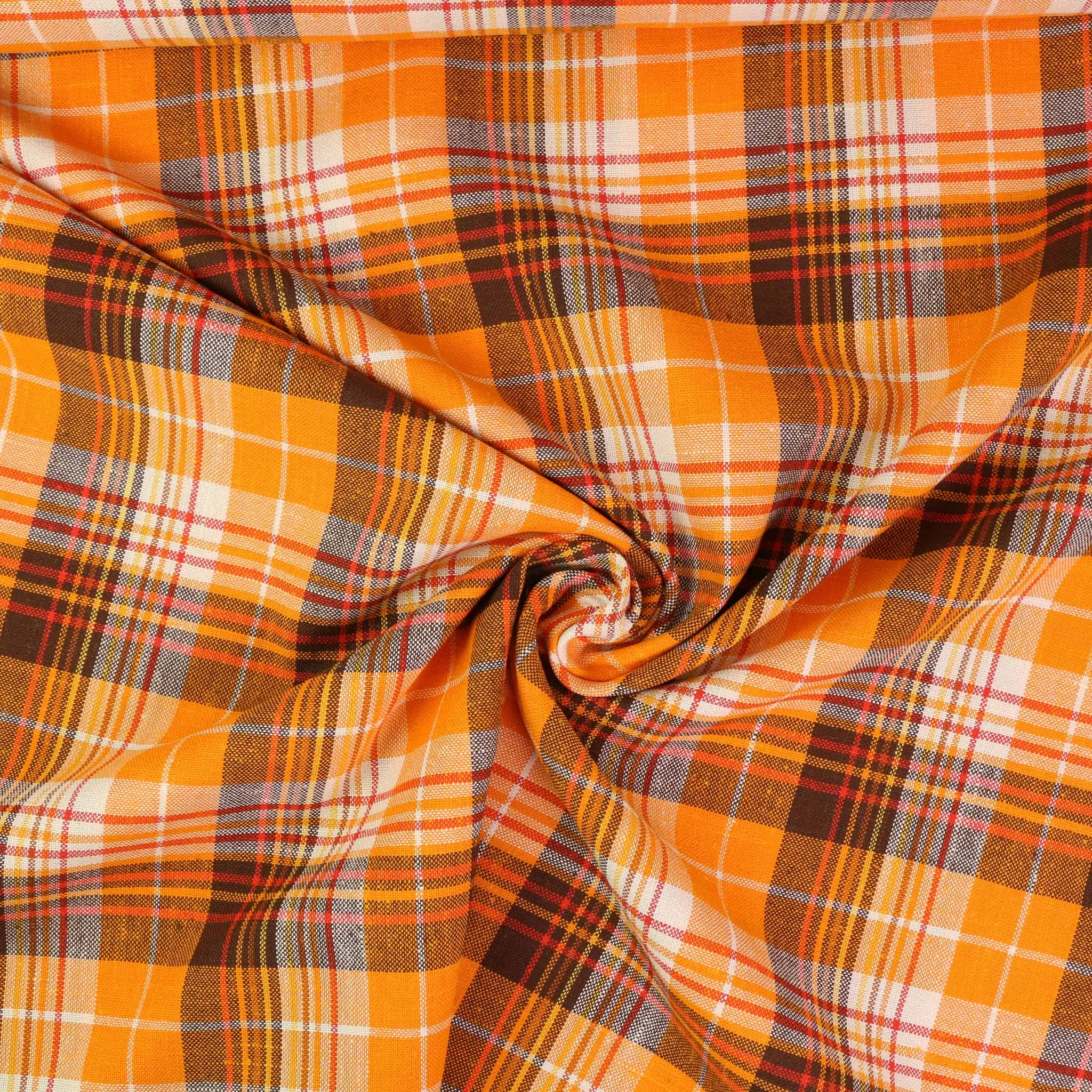 Vintage Wool blend suiting -  Black, orange