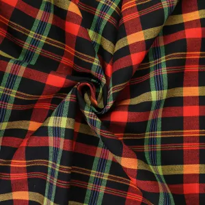 Vintage Wool blend suiting -  Black, orange