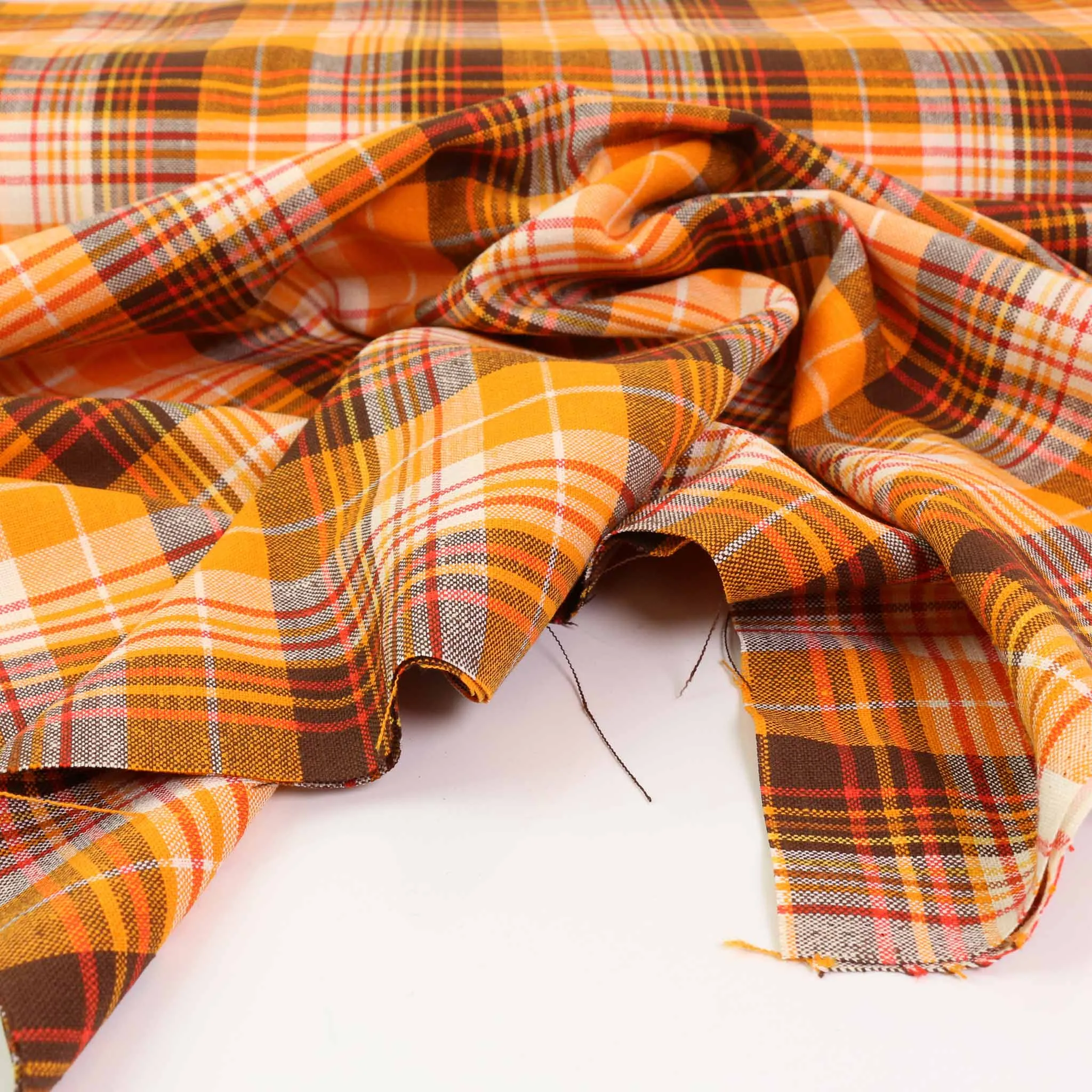 Vintage Wool blend suiting -  Black, orange