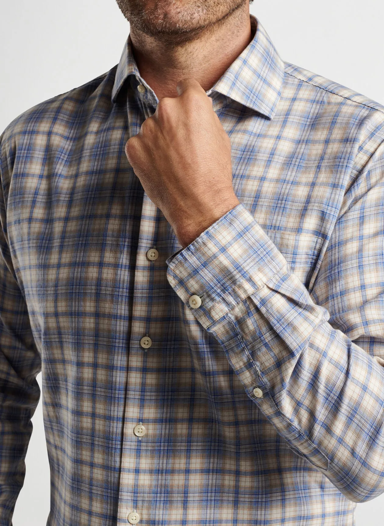 Wallen Cotton Sport Shirt (Cape Blue)