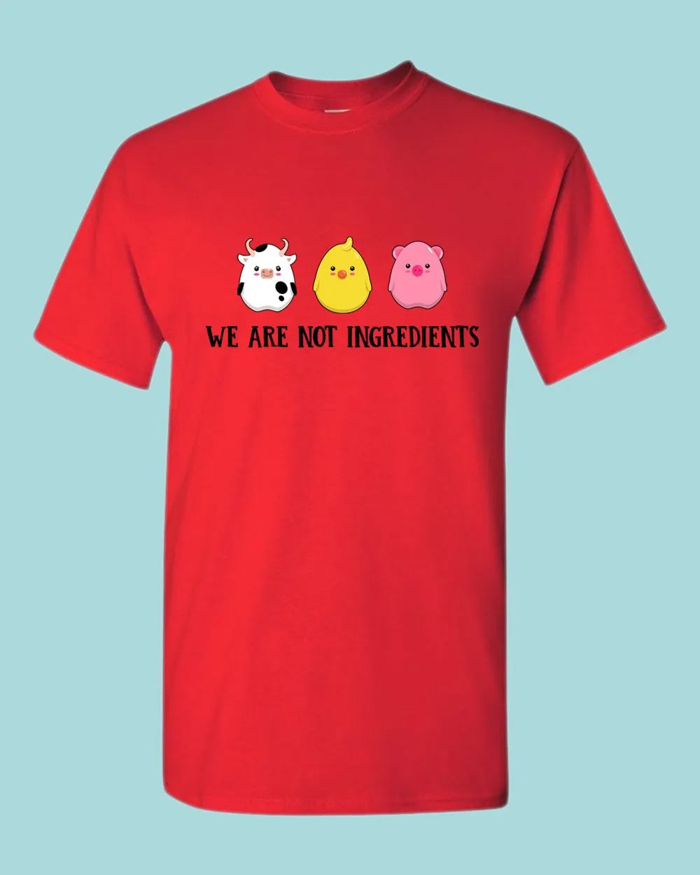 We are not ingredients t-shirt, vegetarian t-shirt