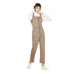 Wild Fable Women's Plaid Sleeveless V-Neck Zip Front Jumpsuit