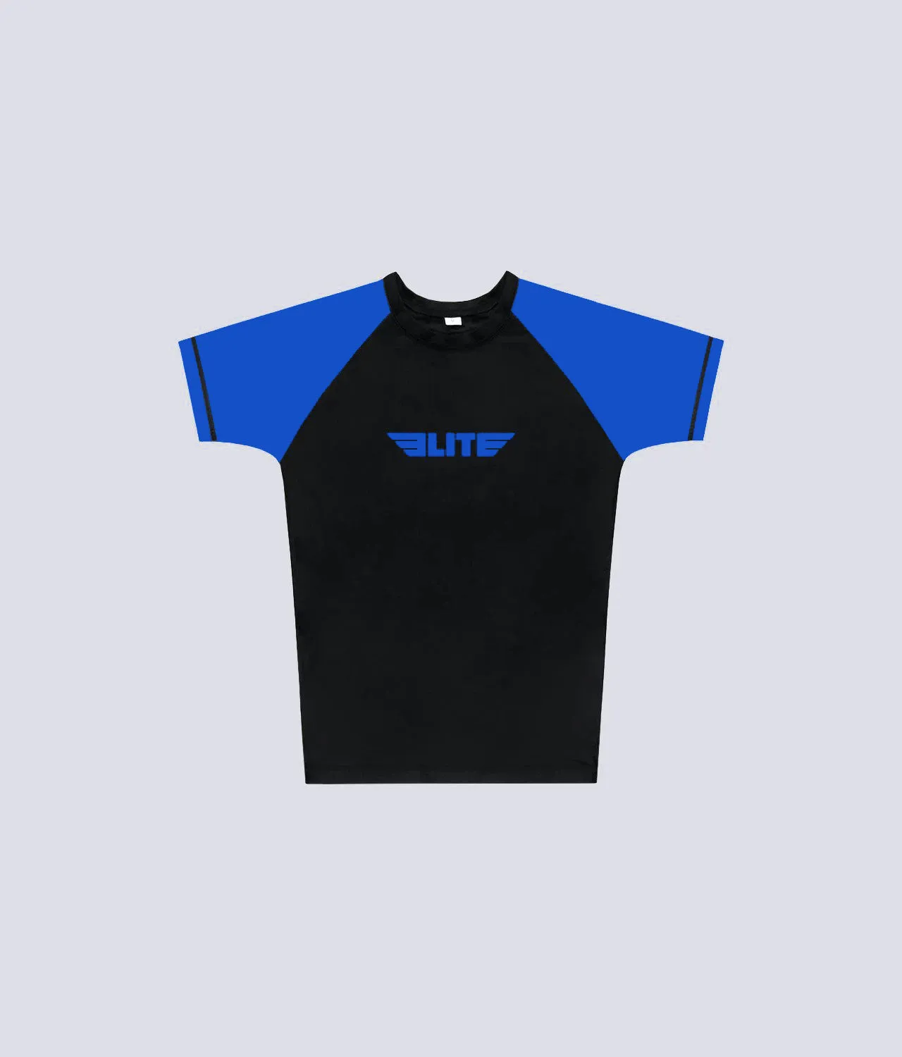 Women's Standard Blue Short Sleeve MMA Rash Guard