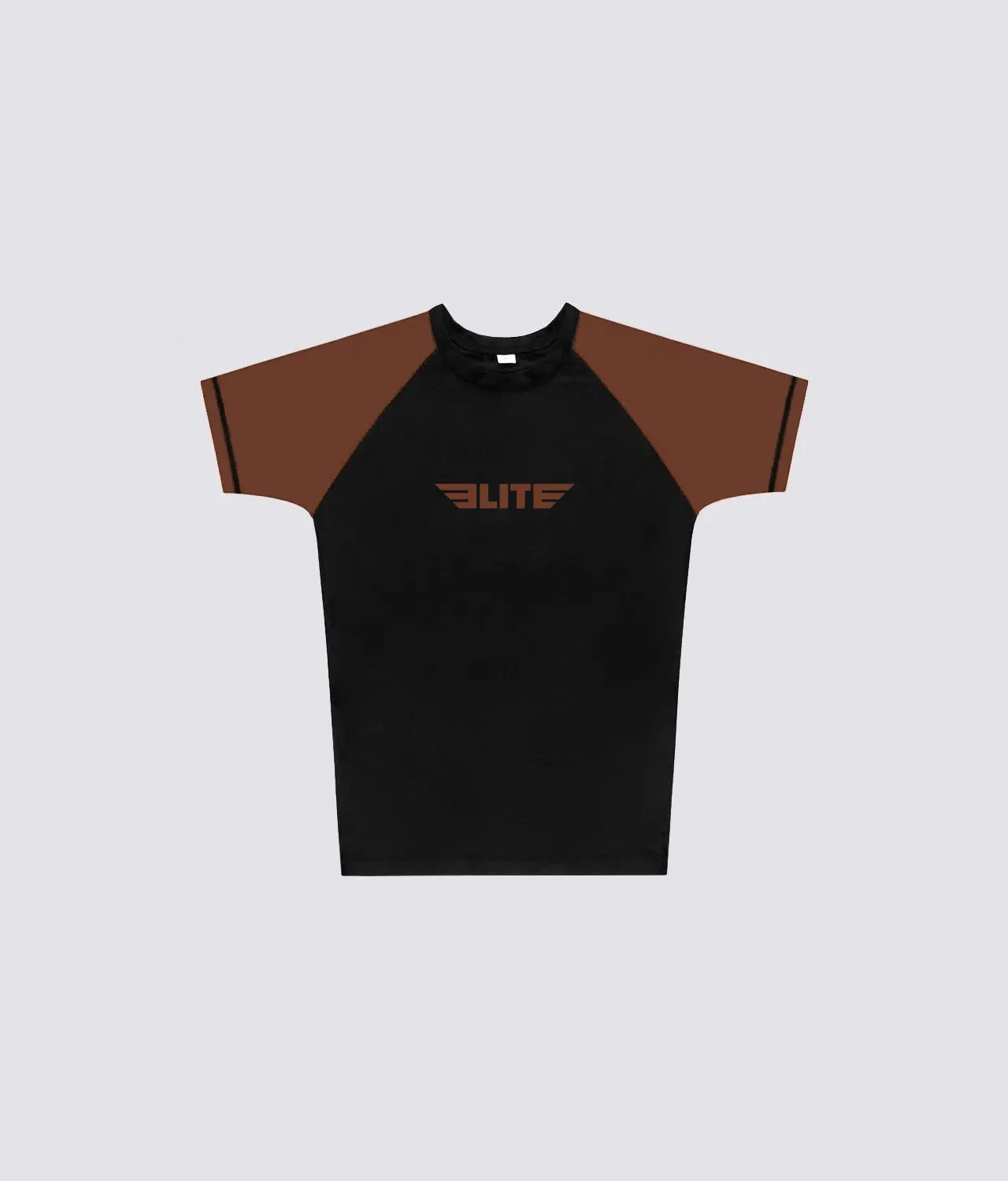 Women's Standard Brown Short Sleeve MMA Rash Guard