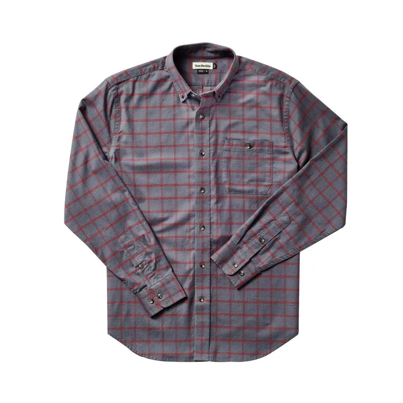 Wrights Twill Shirt (Grey/Syrah)