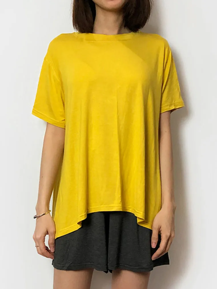 Yellow Loose Short Lounge Pajama Set